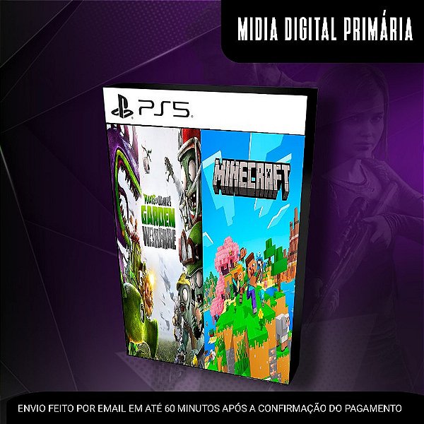 Plants vs Zombies Garden Warfare + Minecraft Ps5 Mídia Digital (Primária) (Retrocompatível)
