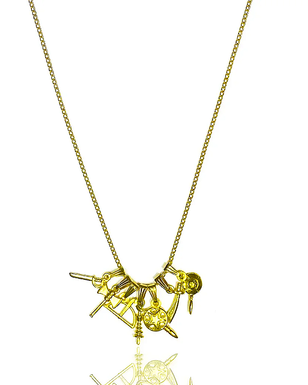 Colar Patuá 7 Linhas dos Orixás – Dourado