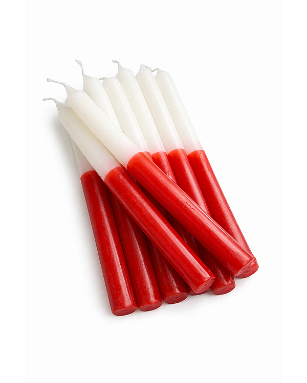 Vela Bicolor Xangô – Justiça e Equilíbrio (8 Unidades)