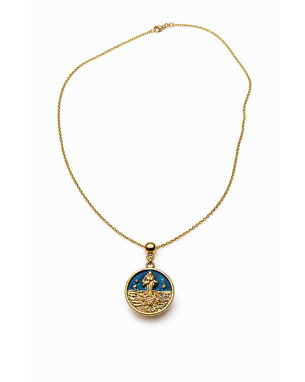 Colar Corrente Cartier com Medalha Iemanjá Dourado