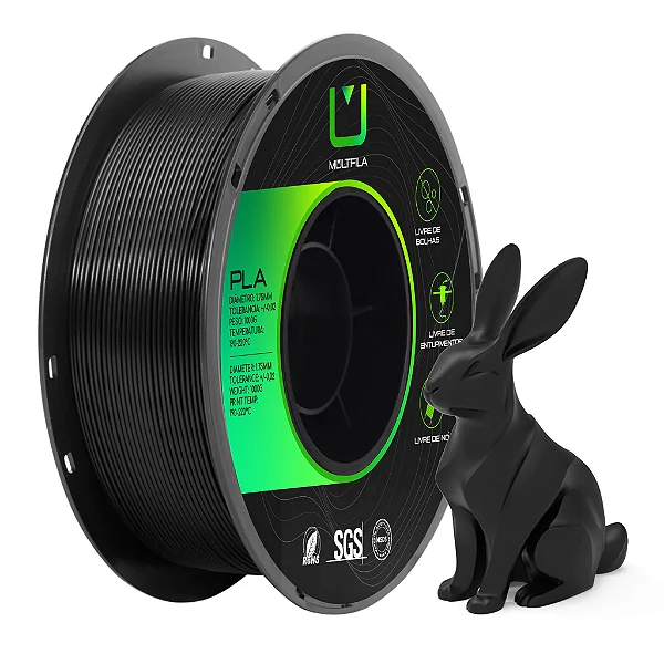 Filamento MULTFILA PLA Speed Preto