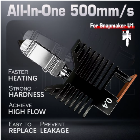 Hotend de Aço Endurecido Para Snapmaker U1