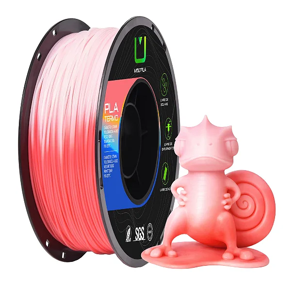 Filamento Pla Termo Vermelho e Rosa 1kg Multfila Impressora 3D 1.75mm
