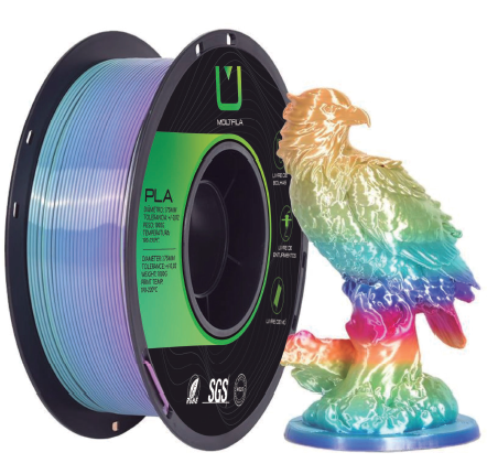 FILAMENTO PLA SILK RAINBOW ICE CREAM Multfila Para Impressora 3D 1.75mm