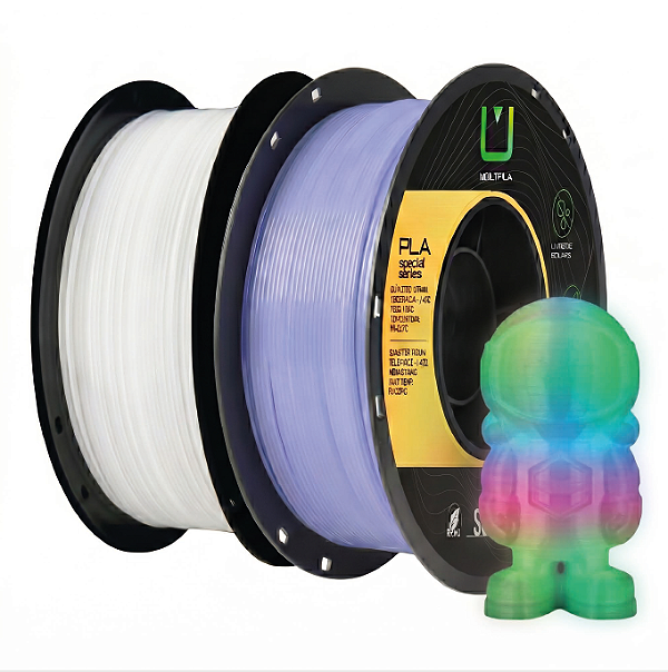 FILAMENTO PLA LUMINOSO RAINBOW COLORS MULTFILA 1KG