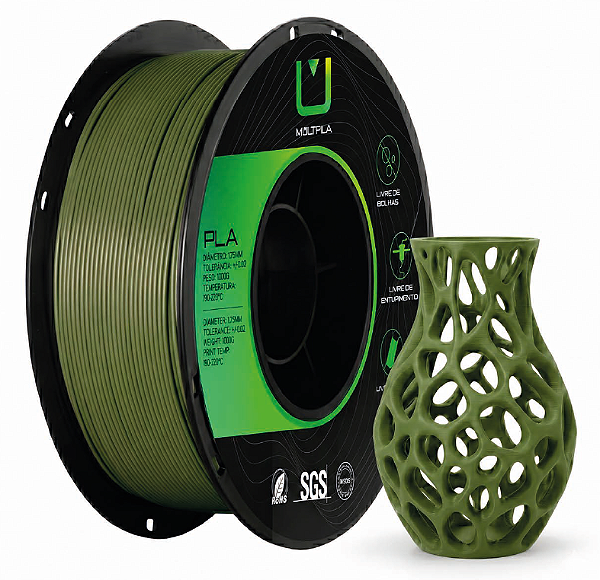 FILAMENTO PLA MATTE VERDE OLIVA MULTFILA 1KG