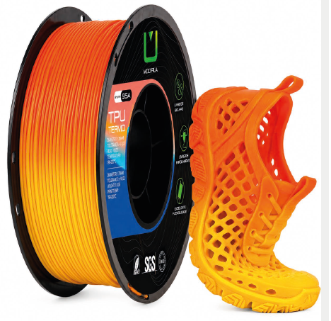 FILAMENTO TPU TERMO LARANJA E AMARELO MULTFILA 1KG
