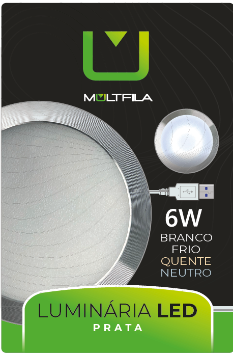 LUMINARIA LIGA DESLIGA BRANCO FRIO /QUENTE/ NEUTRO 6W BRANCO MULTFILA
