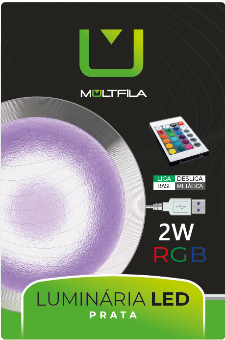 LUMINARIA LIGA DESLIGA RGB 2W BRANCA