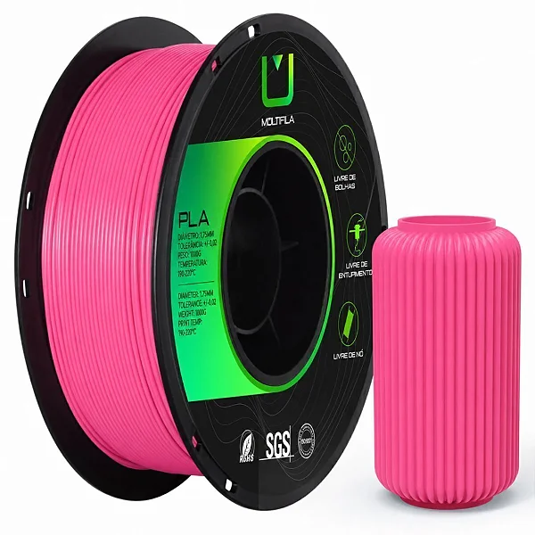 FILAMENTO PLA ROSA CHOQUE MULTFILA 1KG