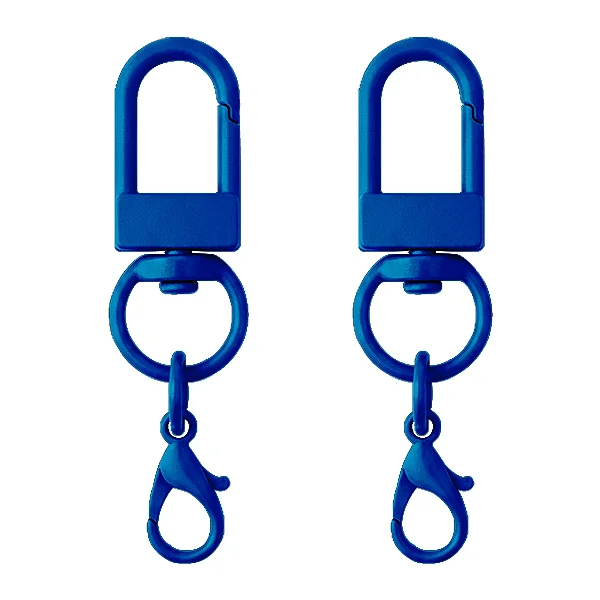 KIT 50 CHAVEIROS GANCHO DUPLO AZUL ESCURO MULTFILA