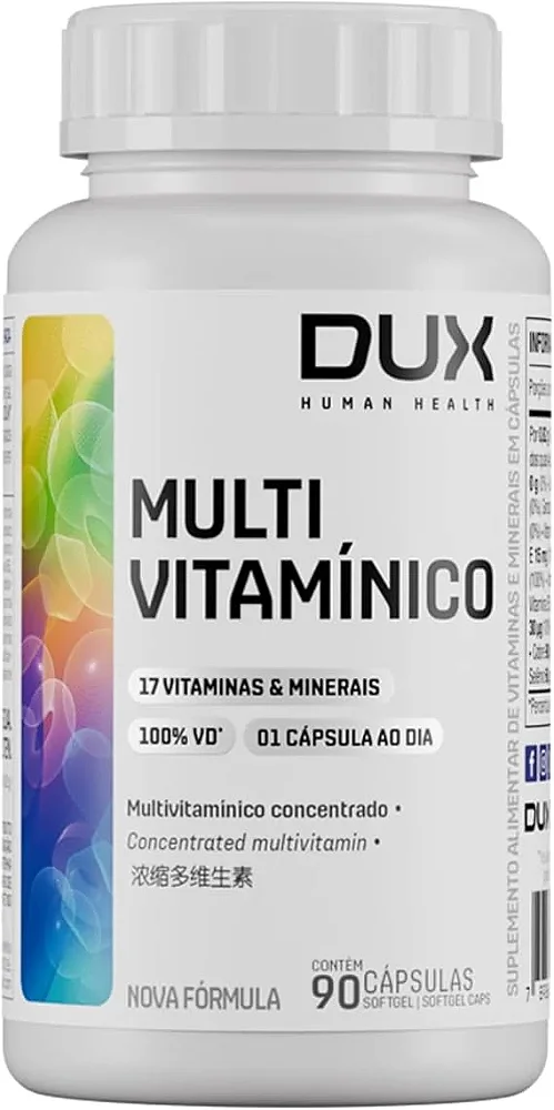 MULTIVITAMÍNICO - 90 CÁPSULAS - DUX NUTRITION