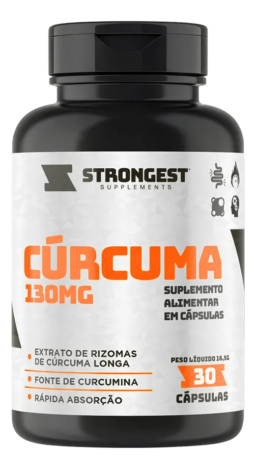 CÚRCUMA 130MG - 30 CÁPSULAS - STRONGEST