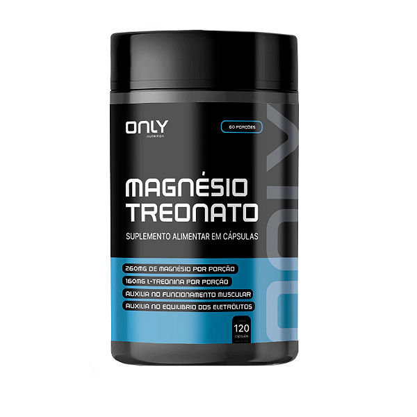 MAGNÉSIO TREONATO - 120 CÁPSULAS - ONLY NUTRITION