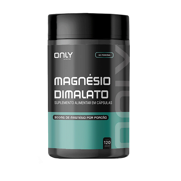 MAGNÉSIO DIMALATO - ONLY NUTRITION - 120 CÁPSULAS