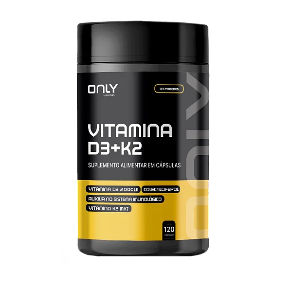 VITAMINA D3+K2 120CAPS ONLY NUTRITION