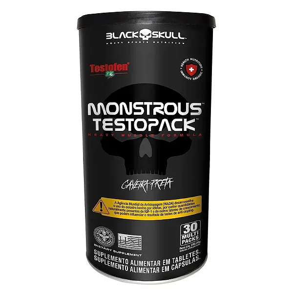 MONSTROUS TESTOPACK BLACK SKULL 30UNID