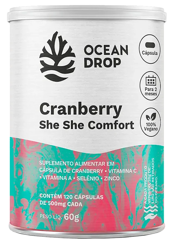 CRANBERRY SHE SHE COMFORT - 120 CÁPSULAS - OCEAN DROP