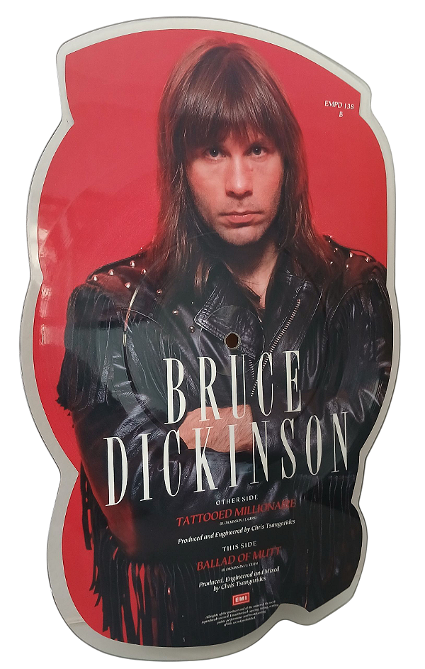Bruce Dickinson Tattooed Millionaire ( Vinil Picture Shape 7" pol.) Raridade