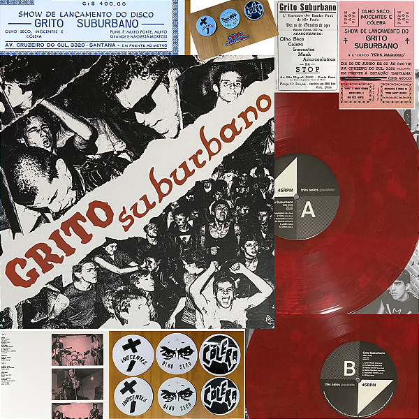 Box Grito Suburbano ( Vinil Triplo Vermelho e vários itens ) Novo