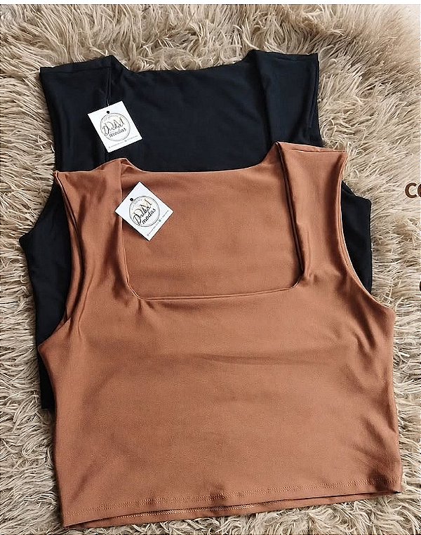 Blusa Cropped Feminina Sem Manga
