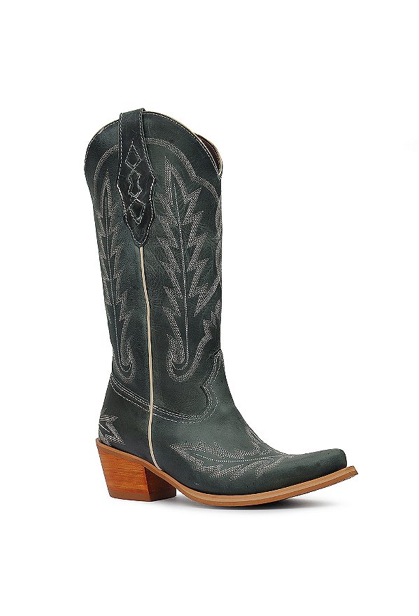 Bota Feminina Vimar Bico Fino Celeste