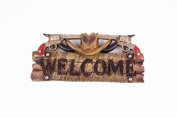 PLACA WELCOME PISTOLA