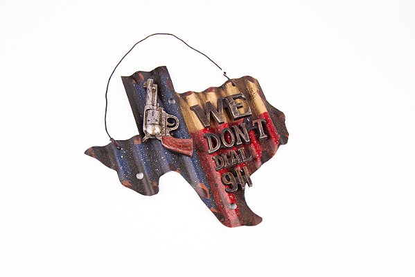 Placa decorativa pistola TEXAS
