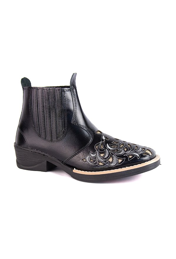 Botina glitter Black