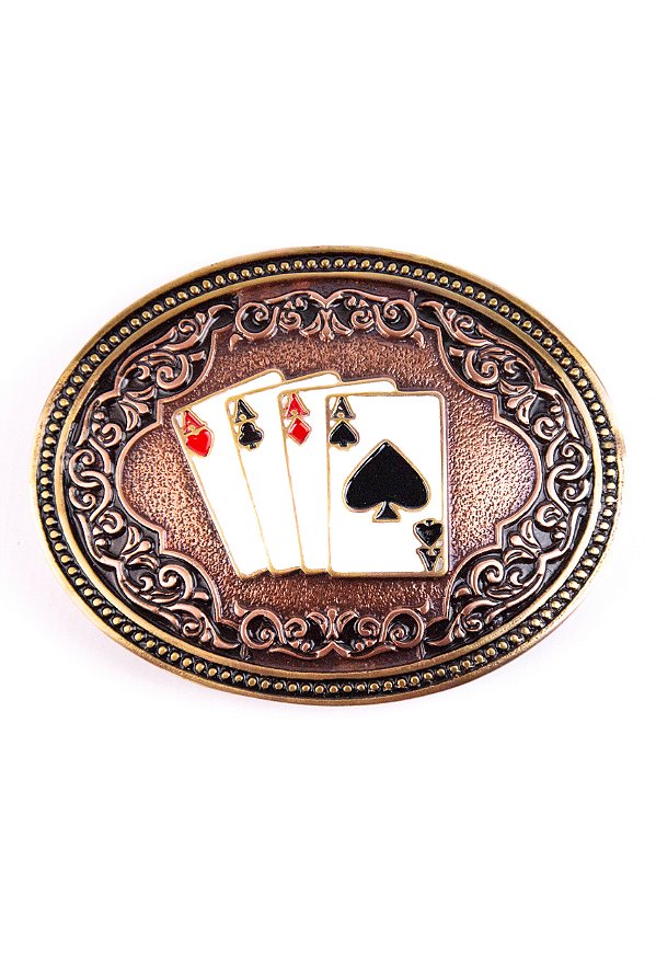 Fivela country Baralho bronze