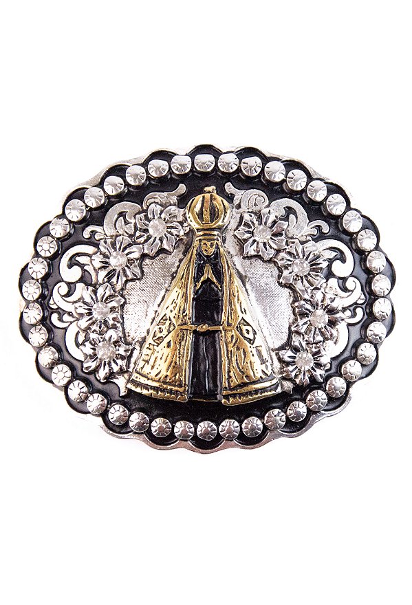 fivela country nossa senhora prata