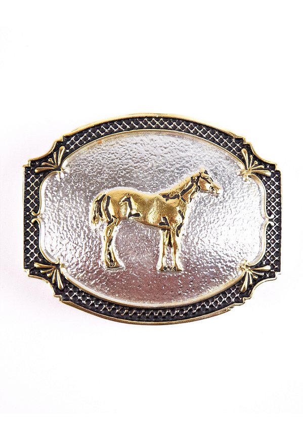 Fivela country infantil horse dourado