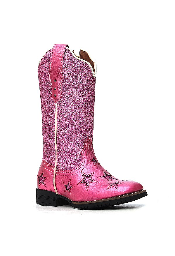 bota infantil Vimar blush metalizado