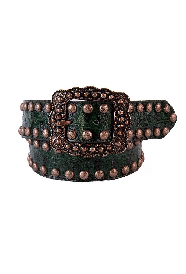 cinto croco verde