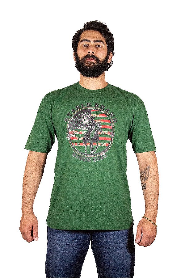 Camiseta stable mapa texas verde