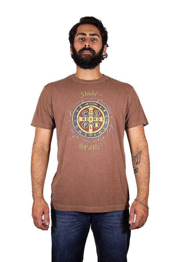 Camiseta stable sao bento Marrom