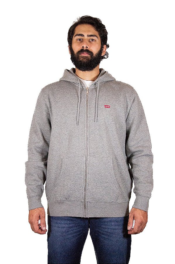 moletom levis masculino CINZA ZIPER