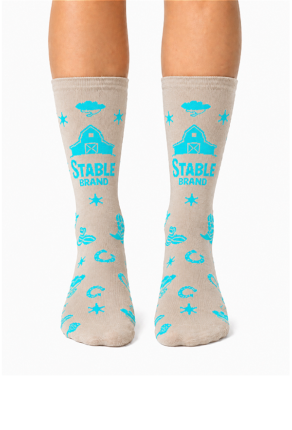 Meia stable cacto lover bege
