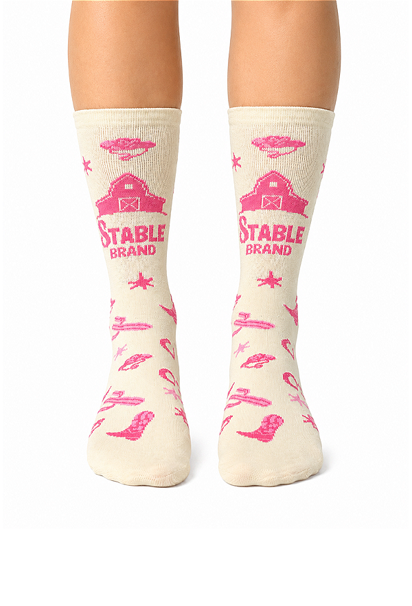 Meia stable cacto lover off pink