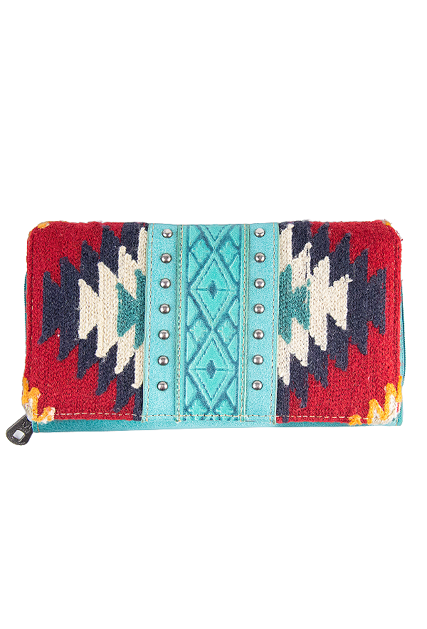 Carteira Montana West etnica/handmand - Red turquesa