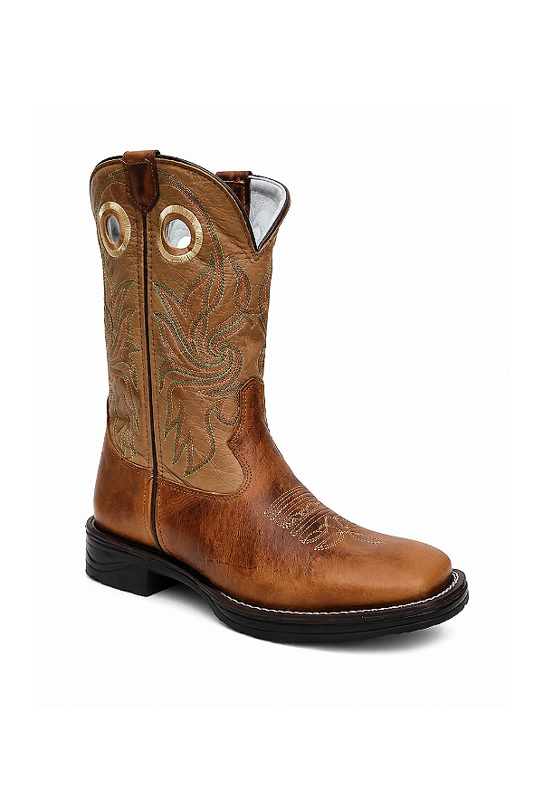 Bota masculina Western jump Caramelo