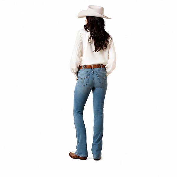 Calça jeans feminina Ariat high rise lorena boot cut