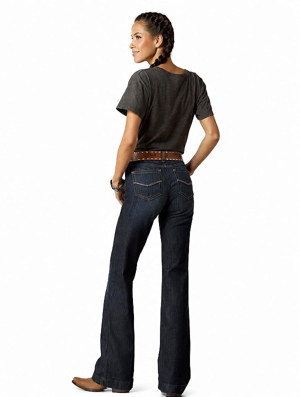 Calça jeans feminina Ariat perfect rise ophelia trouser
