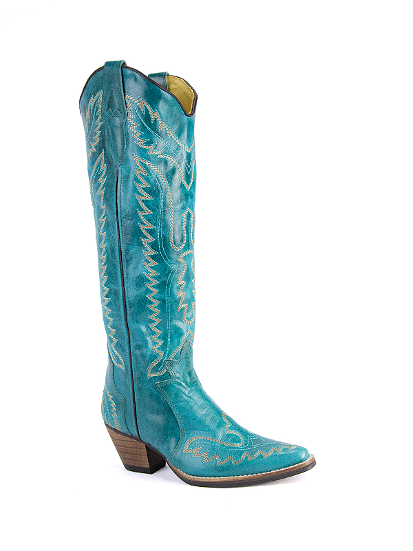 Bota Texana Angel Turquesa