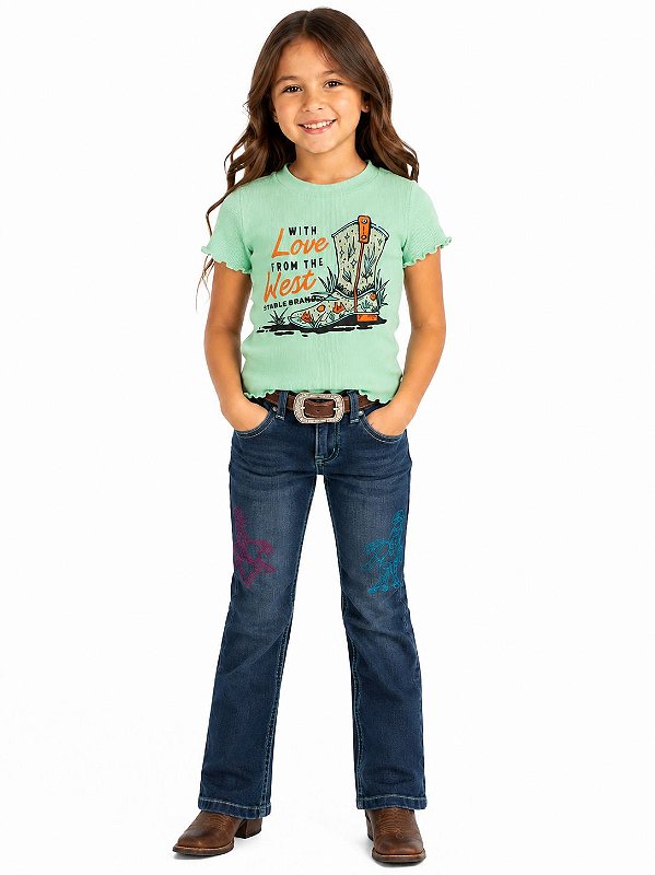 T shirt stable brand infantil boots west verde