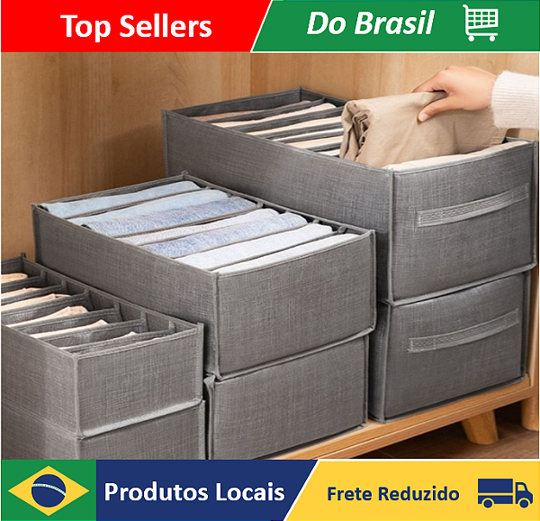 Organizador De Calça Jeans/Organizador De Guarda Roupa Arrumados/Caixa De Armaze