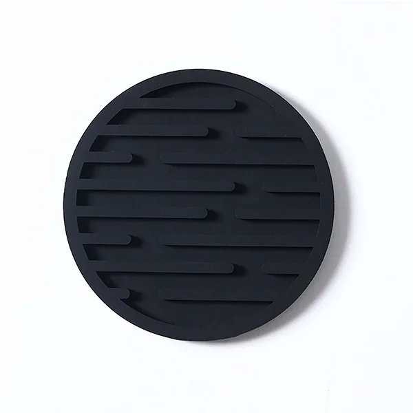 10cm silicone coaster redondo resistente ao calor borracha xícara de café matura