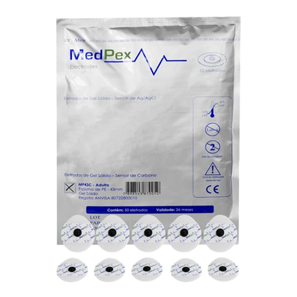 Eletrodo para ECG (Adulto) - Pacote 50un