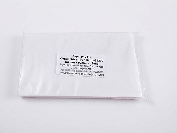 PAPEL p/ CARDIOTOCOGRAFO 152mm x 90mm