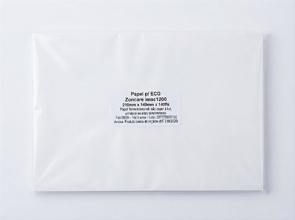 PAPEL p/ CARDIOTOCOGRAFO 210mm x 140mm